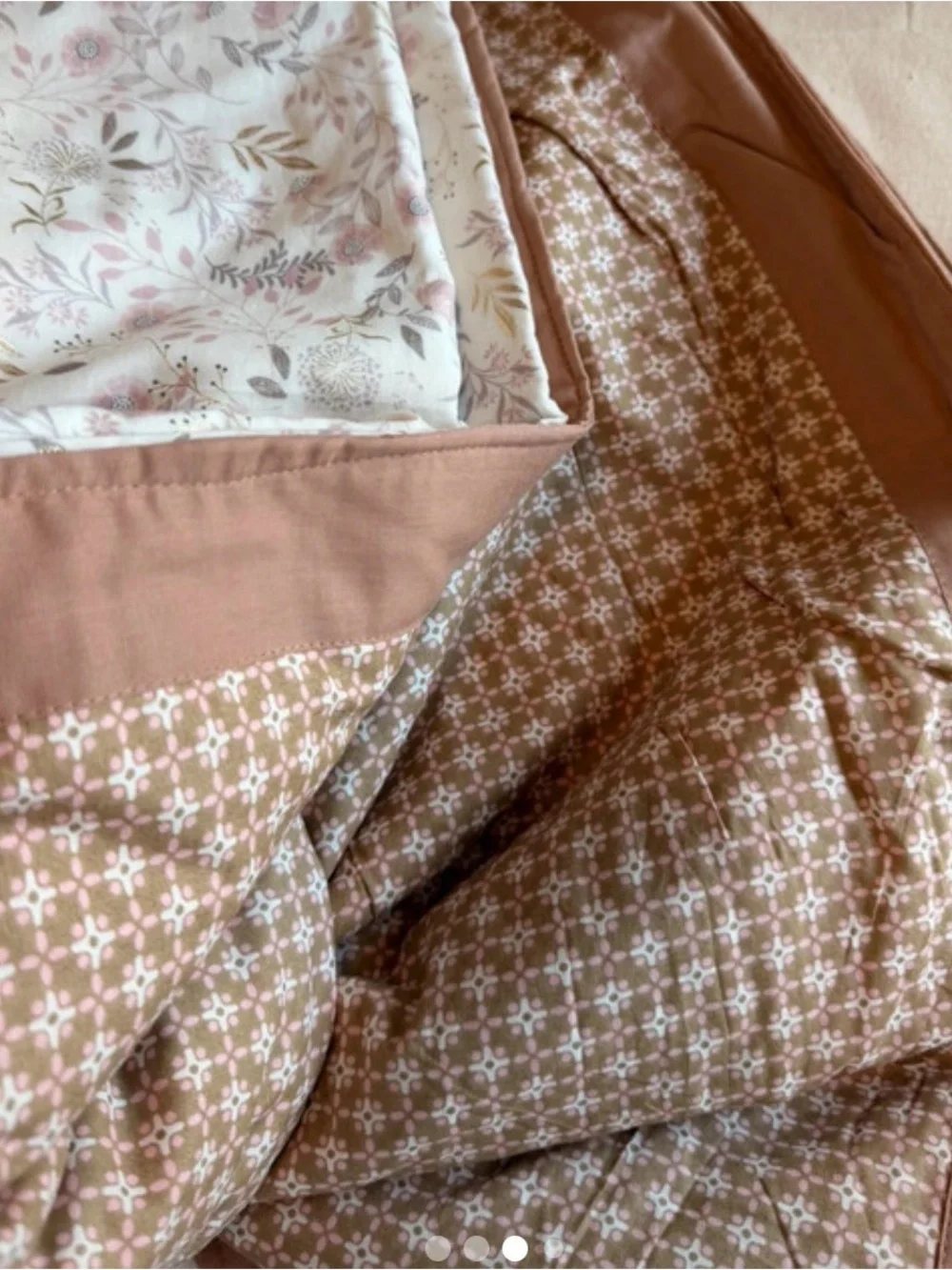Handmade 100% Cotton Floral Print Blanket